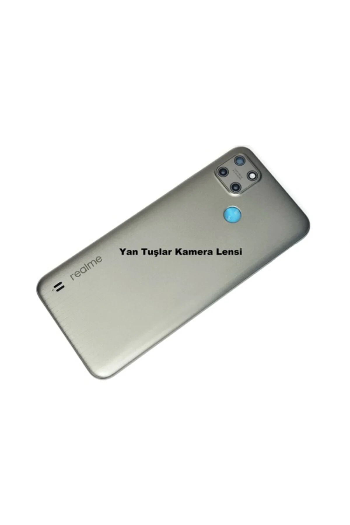 Oppo Realme C25Y Kasa Arka Pil Batarya Kapağı Gri
