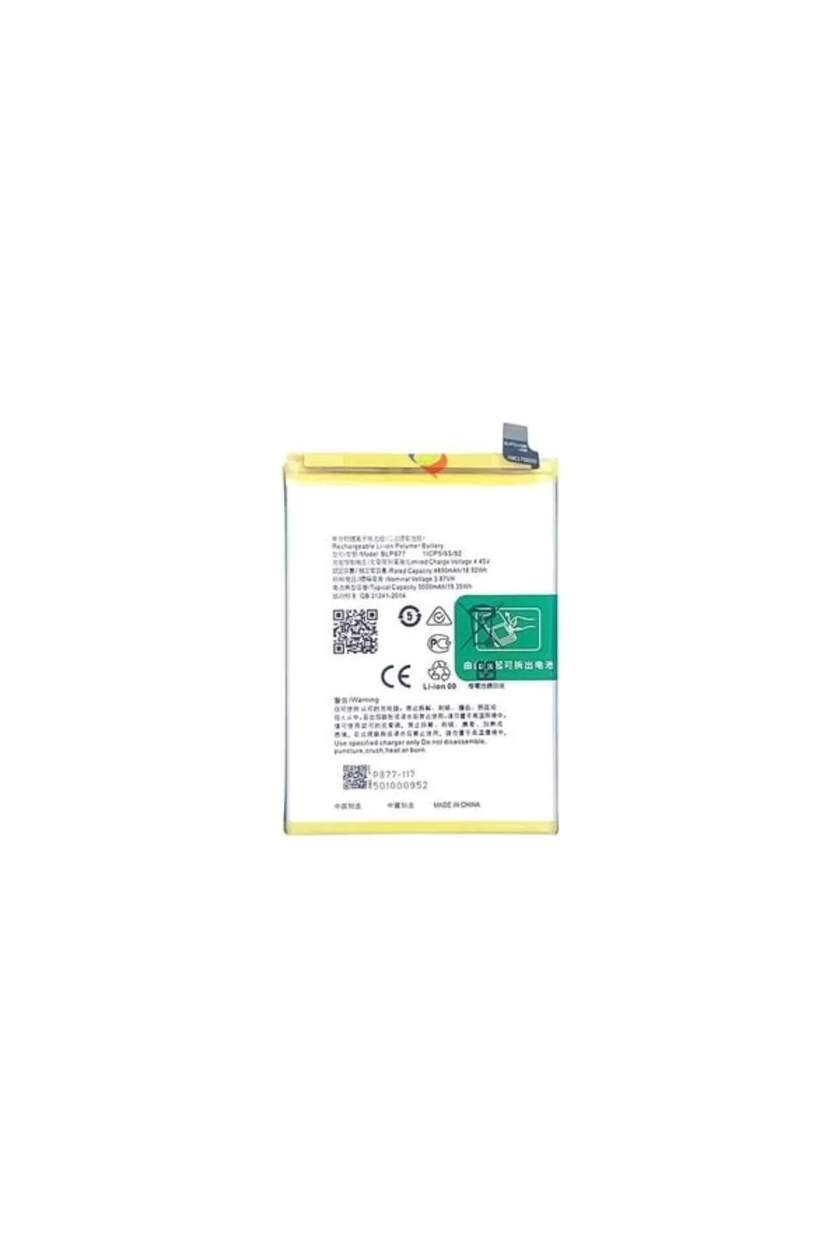 Oppo Realme C30S ile Uyumlu A+ Kalite Pil Batarya BLP877