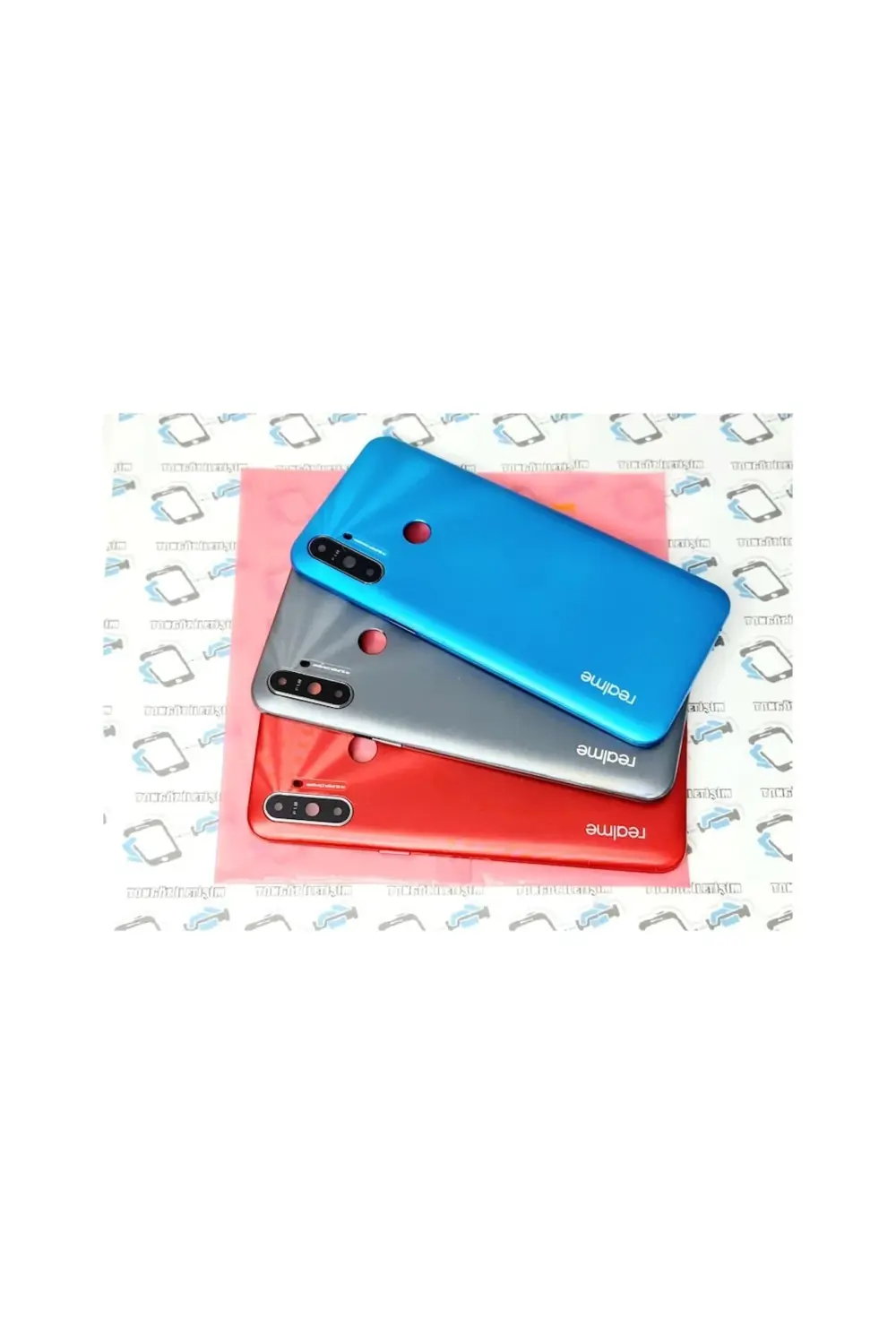 Oppo Realme Uyumlu C3 Kasa Arka Kapak Batarya Pil Kapağı (Lenssiz