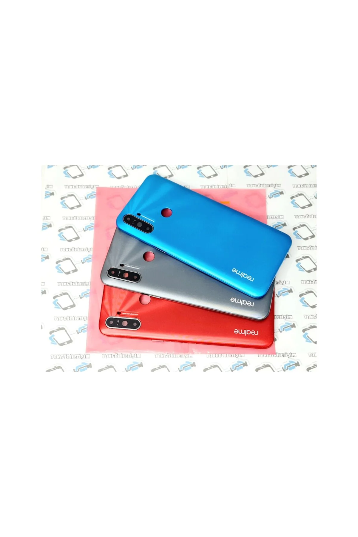 Oppo Realme Uyumlu C3 Kasa Arka Kapak Batarya Pil Kapağı (Lenssiz