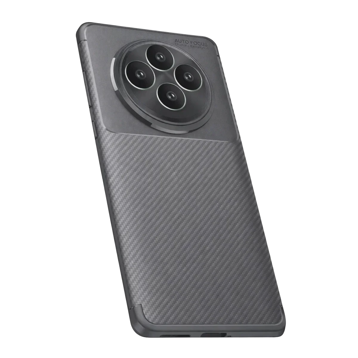 Oppo Reno 11 FS Kılıf Auto Focus Karbon Kapak - Gri Oppo Reno 11 FS Kılıf Auto Focus Karbon Kapak - Gri