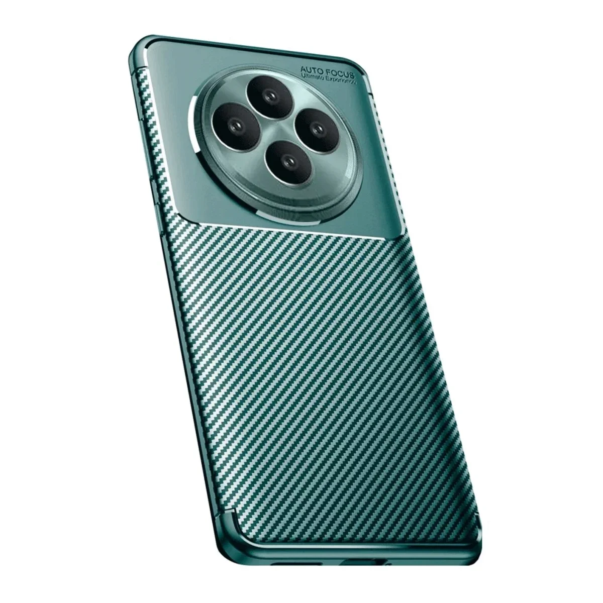 Oppo Reno 11 FS Kılıf Auto Focus Karbon Kapak - Koyu Yeşil