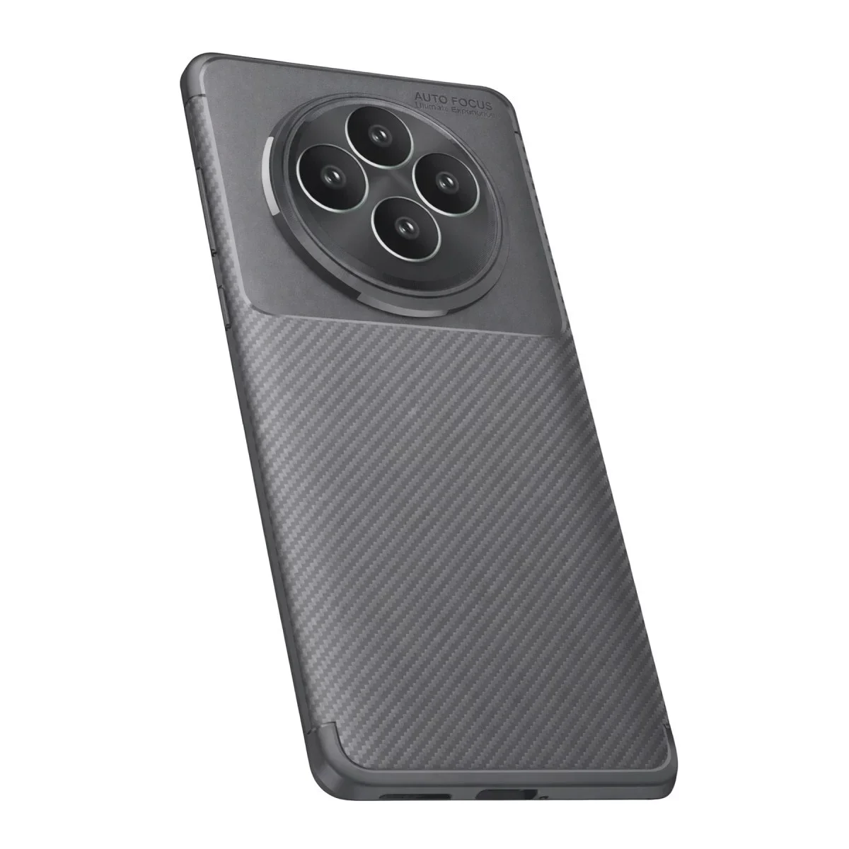Oppo Reno 11 FS Kılıf Auto Focus Karbon Kapak - Gri Oppo Reno 11 FS Kılıf Auto Focus Karbon Kapak - Gri