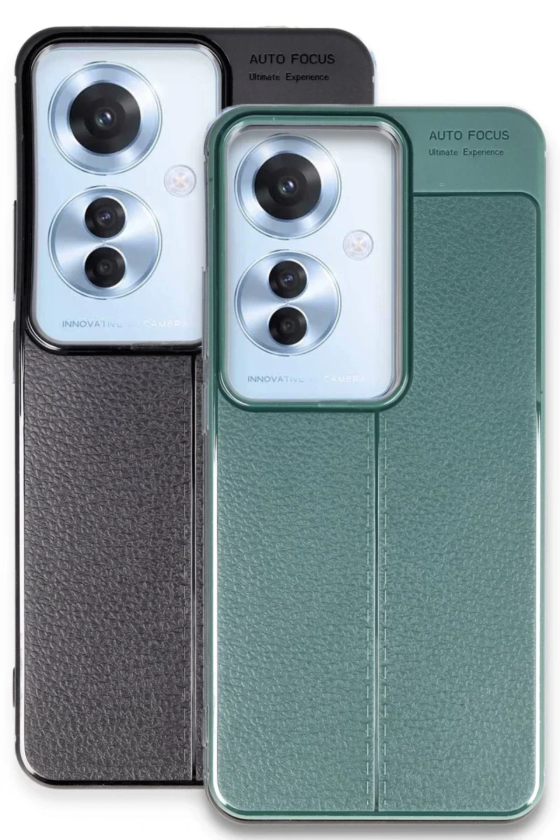 Oppo Reno 11F Kılıf Auto Focus Kapak - Koyu Yeşil Oppo Reno 11F Kılıf Auto Focus Kapak - Koyu Yeşil