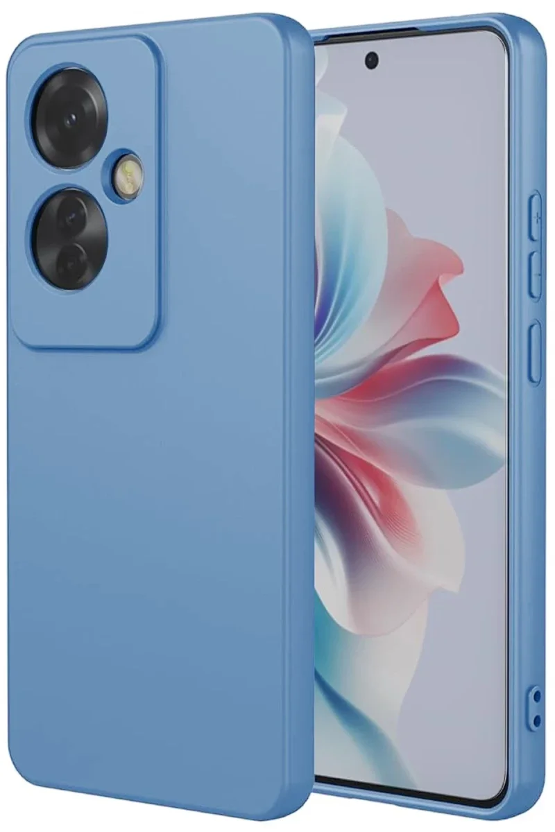Oppo Reno 11F Kılıf First Silikon - Mavi Oppo Reno 11F Kılıf First Silikon - Mavi