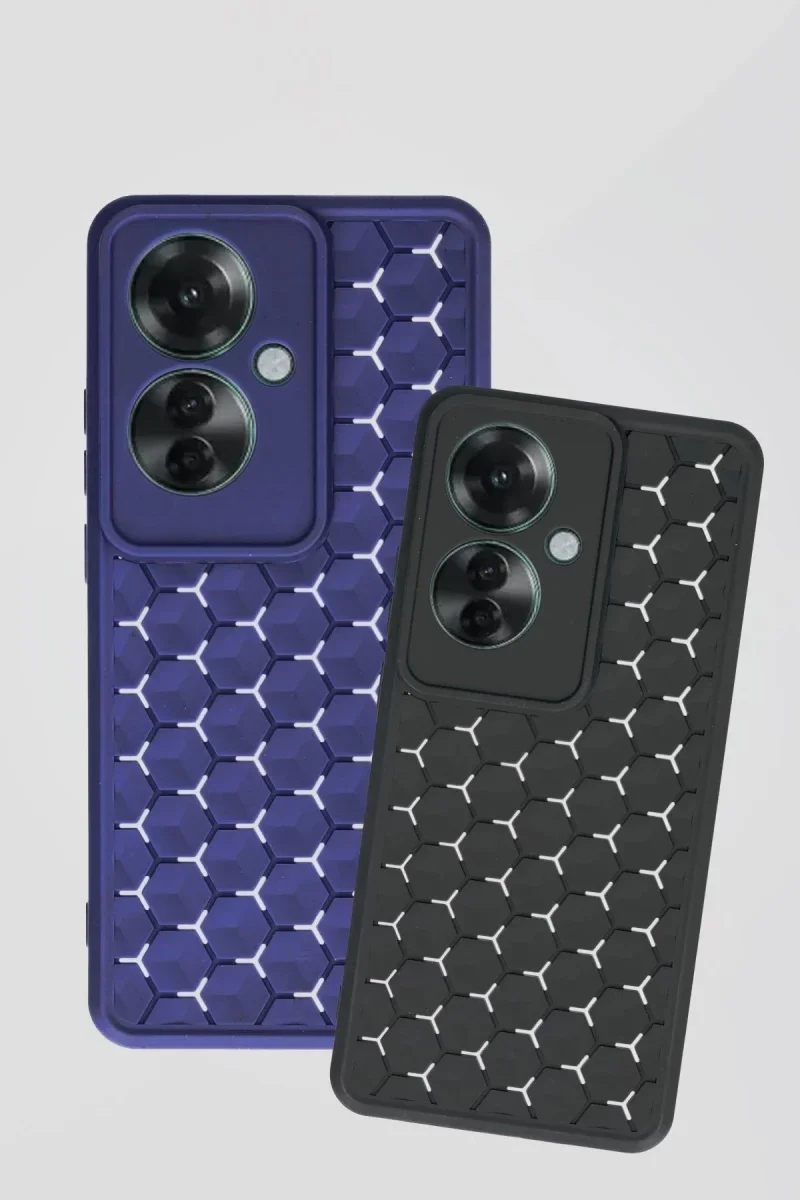 Oppo Reno 11F Kılıf Petek Silikon Kapak - Mavi Oppo Reno 11F Kılıf Petek Silikon Kapak - Mavi