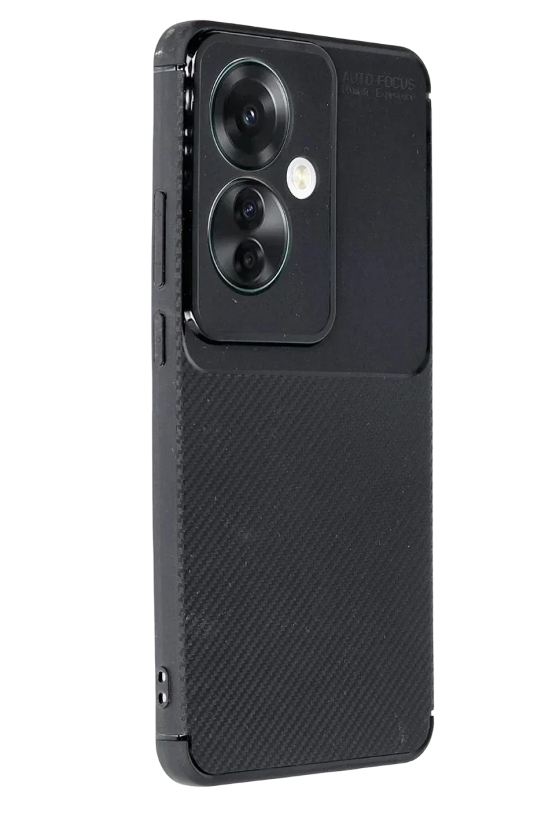 Oppo Reno 11F Kılıf Auto Focus Karbon Kapak - Siyah