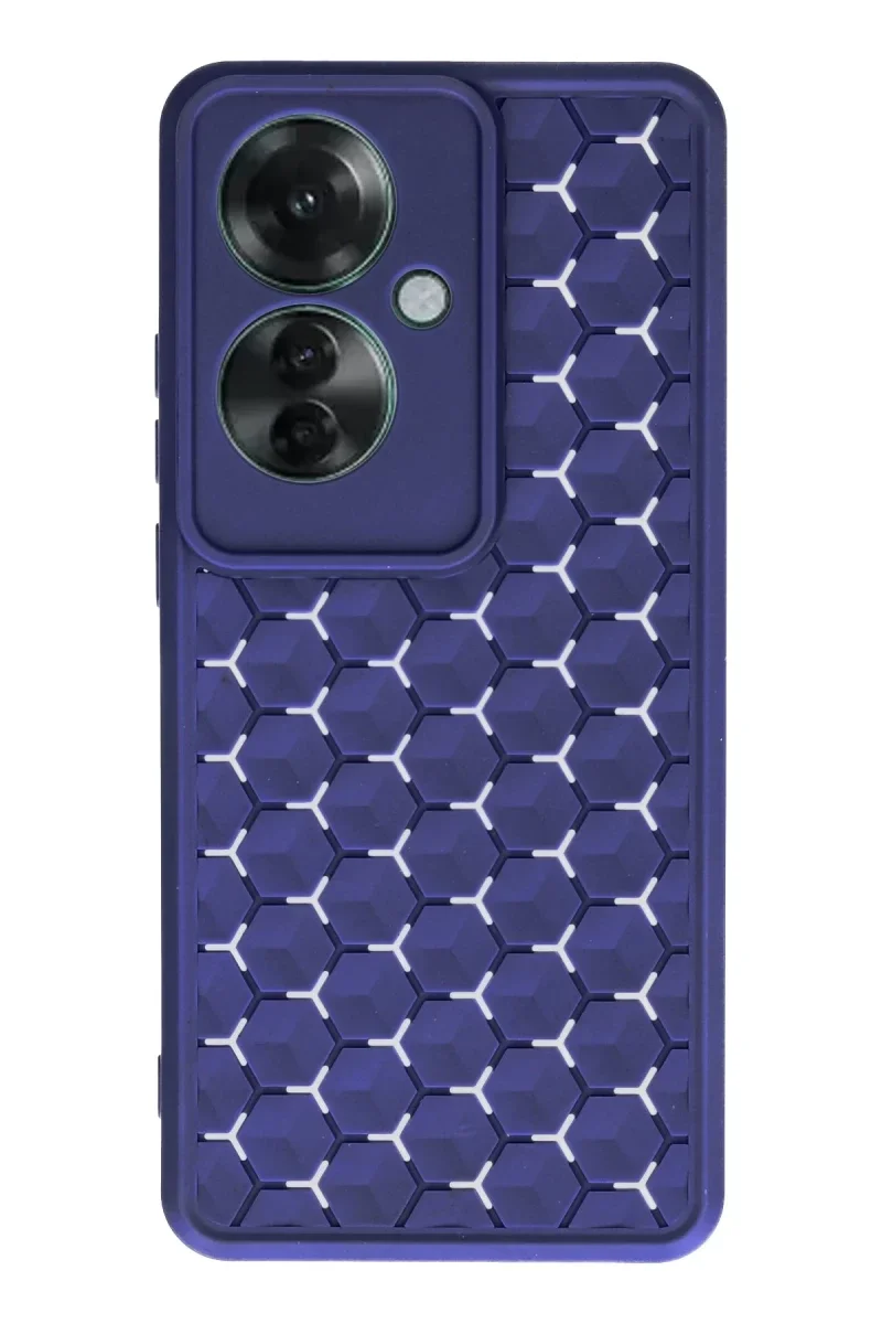 Oppo Reno 11F Kılıf Petek Silikon Kapak - Lacivert