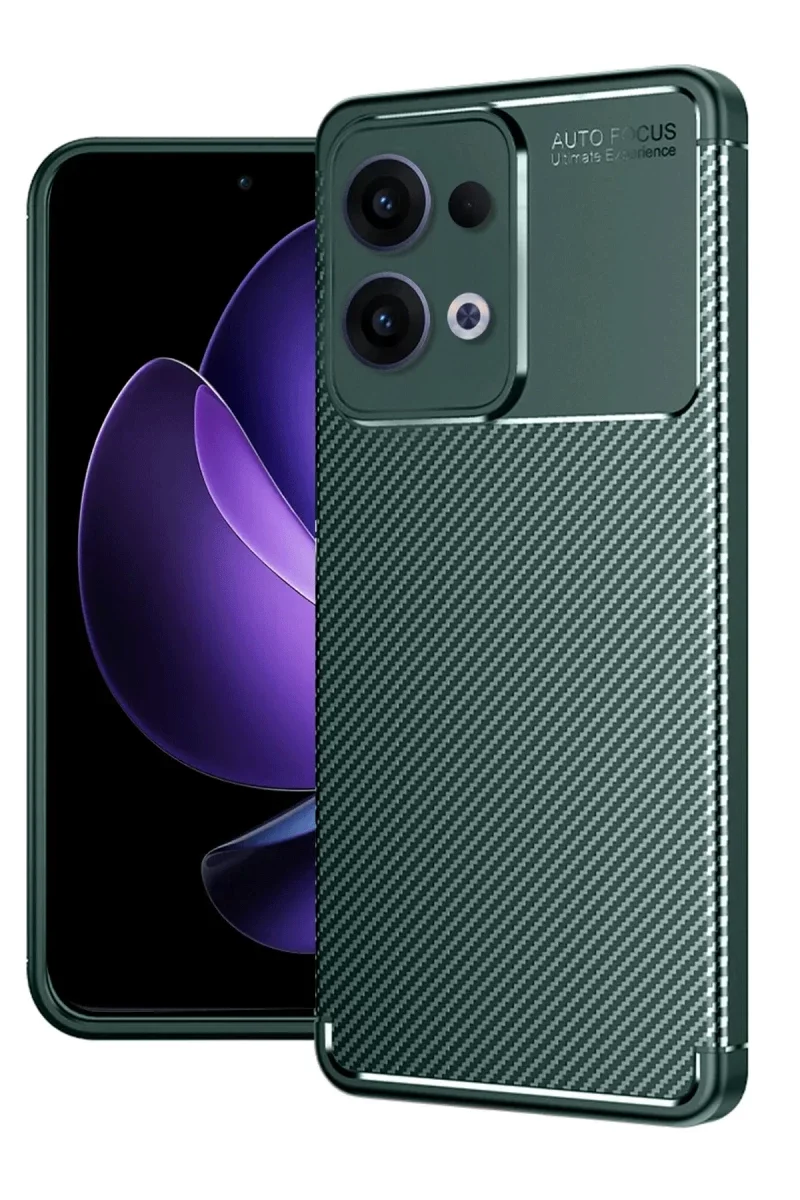 Oppo Reno 13 Pro Kılıf Auto Focus Karbon Kapak - Koyu Yeşil Fiyatı, Yorumları ve Özellikleri