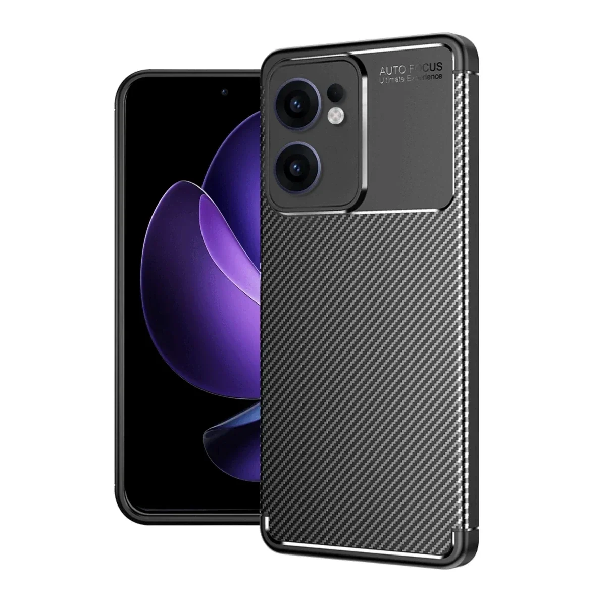 Oppo Reno 13F Kılıf Auto Focus Karbon Kapak - Siyah Oppo Reno 13F Kılıf Auto Focus Karbon Kapak - Siyah