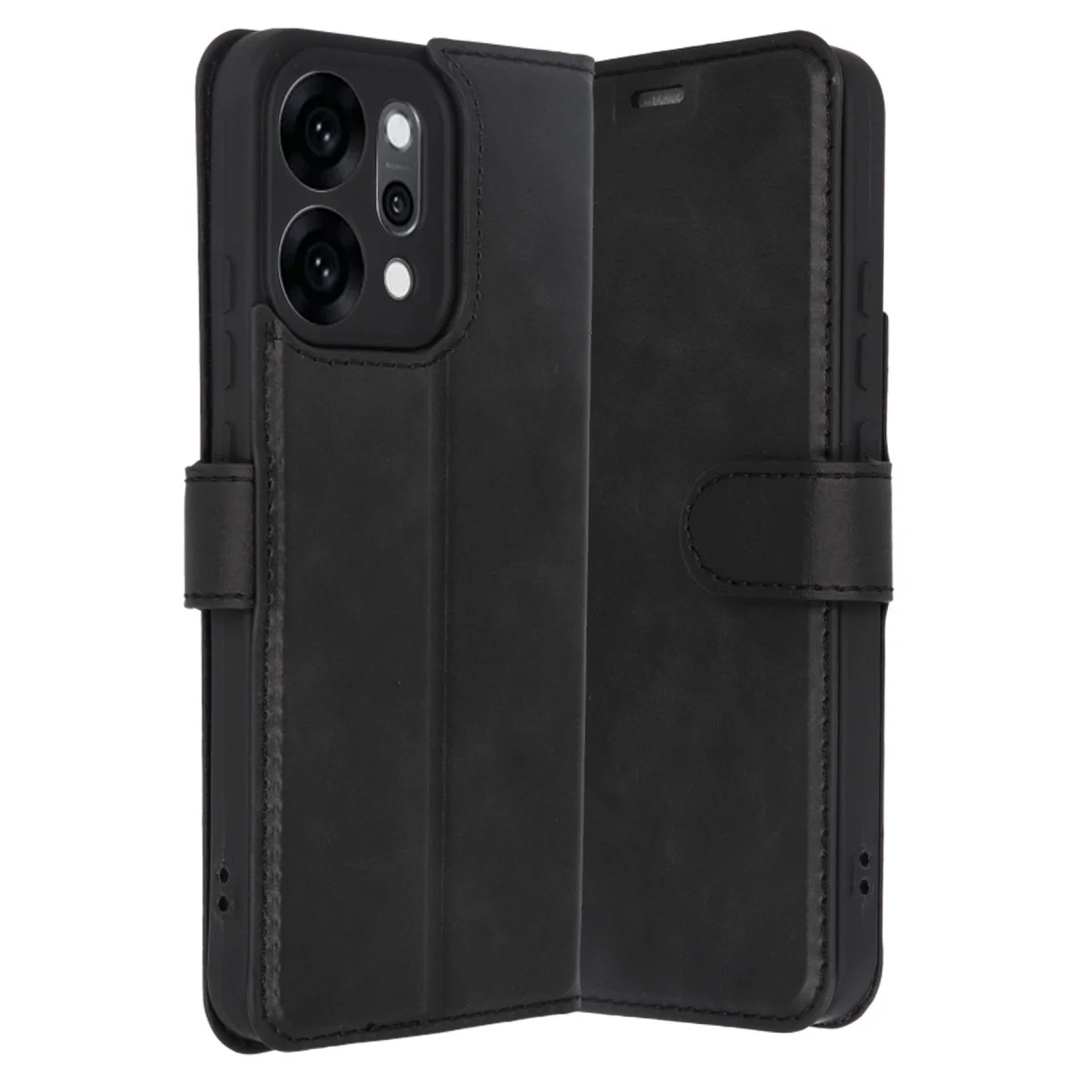 Oppo Reno 14 Trend S Plus Kapaklı Kılıf - Siyah Oppo Reno 14 Trend S Plus Kapaklı Kılıf - Siyah