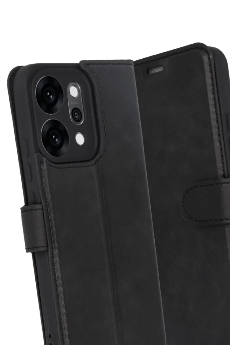 Oppo Reno 14 Trend S Plus Kapaklı Kılıf - Siyah Oppo Reno 14 Trend S Plus Kapaklı Kılıf - Siyah
