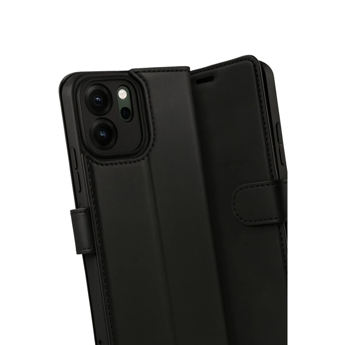Oppo Reno 14f Trend S Plus Kapaklı Kılıf - Siyah Oppo Reno 14f Trend S Plus Kapaklı Kılıf - Siyah