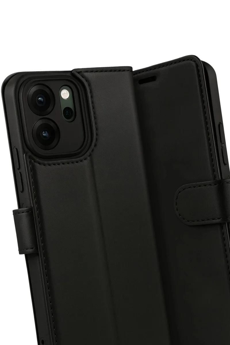 Oppo Reno 14F Trend S Plus Kapaklı Kılıf - Siyah Oppo Reno 14F Trend S Plus Kapaklı Kılıf - Siyah
