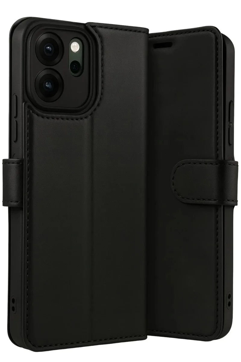Oppo Reno 14F Trend S Plus Kapaklı Kılıf - Siyah Oppo Reno 14F Trend S Plus Kapaklı Kılıf - Siyah