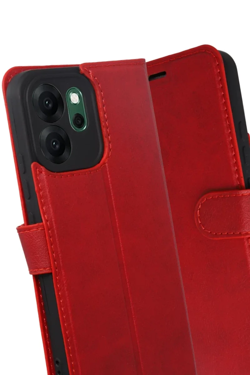 Oppo Reno 14F Trend S Plus Kapaklı Kılıf - Kırmızı Fiyatı, Yorumları ve Özellikleri