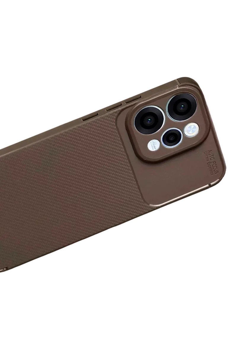 Oppo Reno 15 Auto Focus Karbon Kapak - Kahverengi
