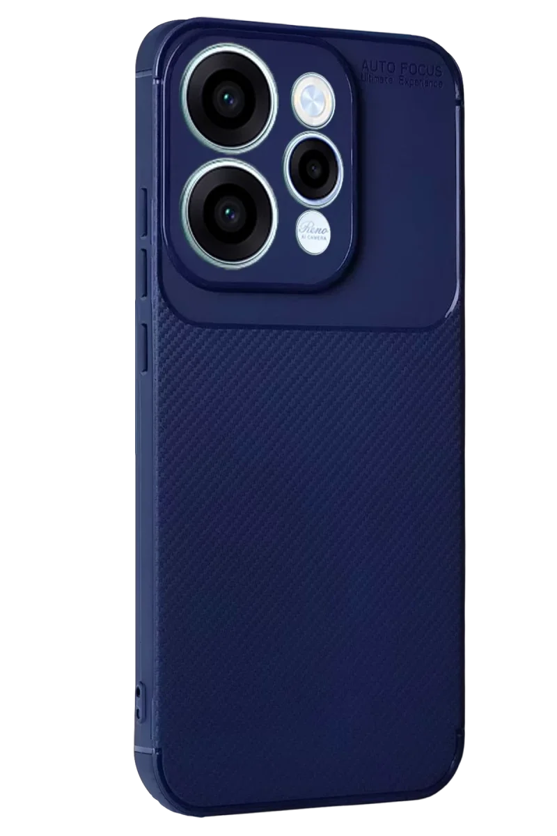 Oppo Reno 15 Auto Focus Karbon Kapak - Lacivert Oppo Reno 15 Auto Focus Karbon Kapak - Lacivert