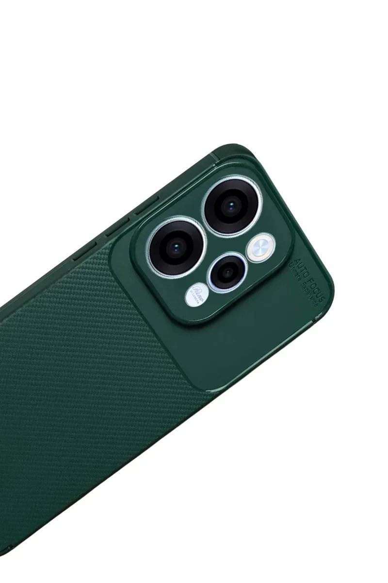 Oppo Reno 15 Auto Focus Karbon Kapak - Koyu Yeşil Oppo Reno 15 Auto Focus Karbon Kapak - Koyu Yeşil