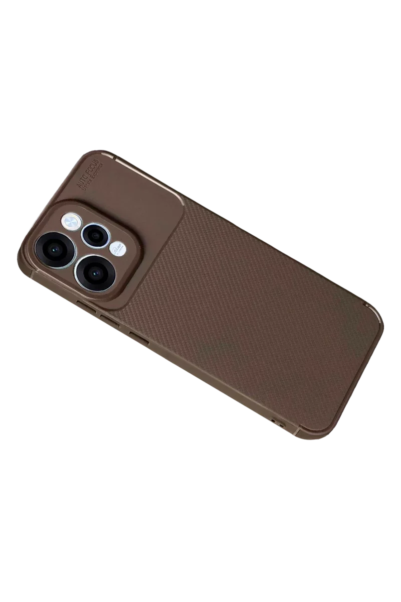 Oppo Reno 15 Auto Focus Karbon Kapak - Kahverengi