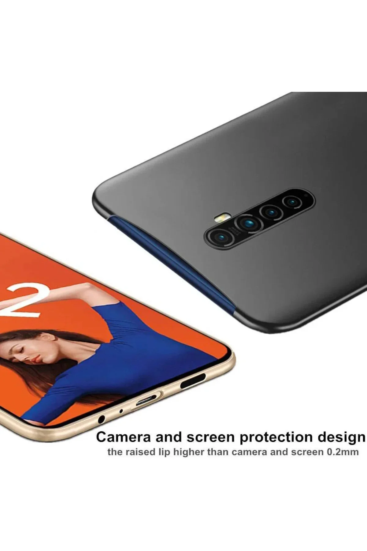 Oppo Reno 2Z Premium Silikon Kılıf Şeffaf