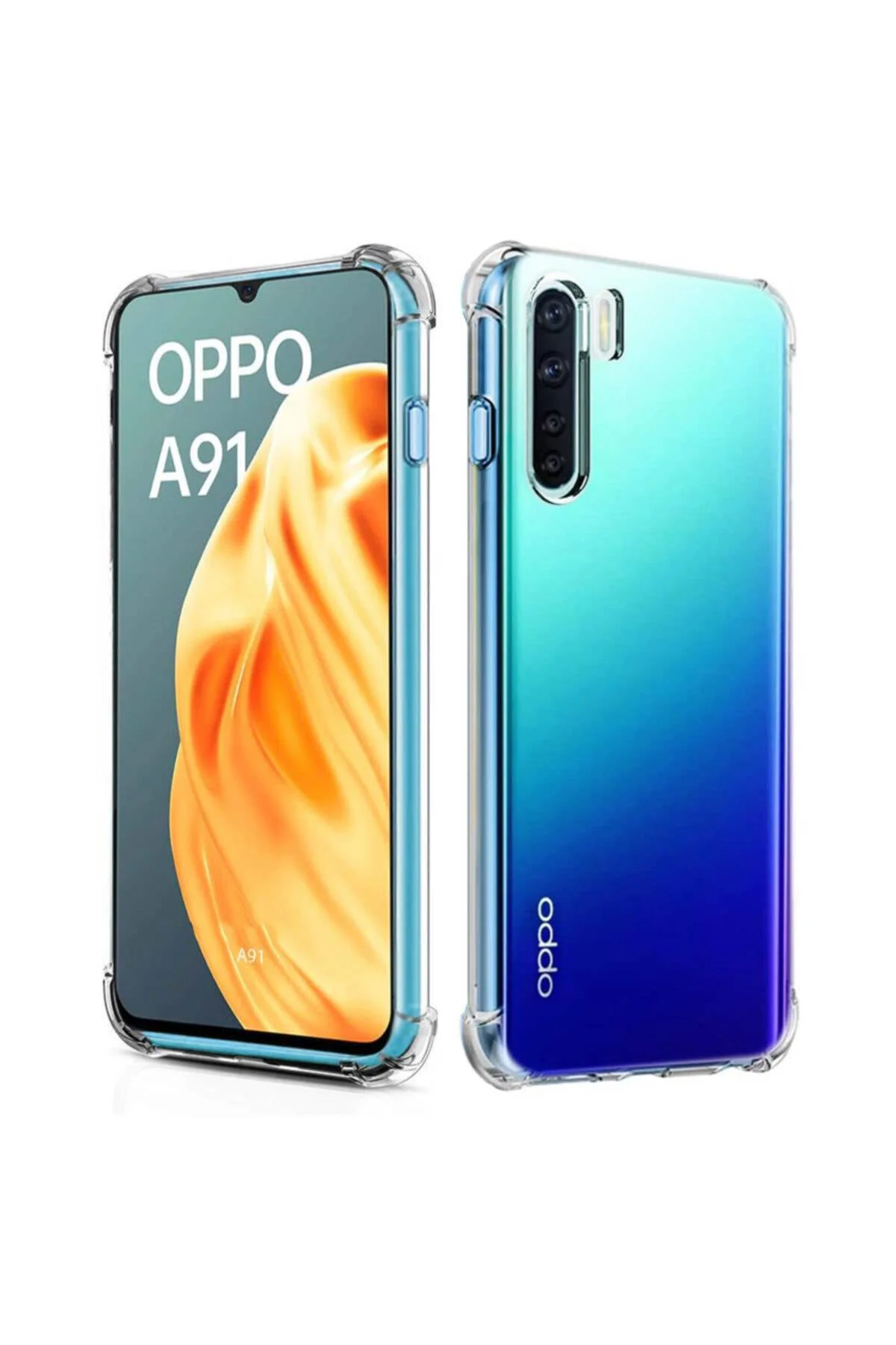 Oppo Reno 3 Şeffaf Tank Silikon Kapak