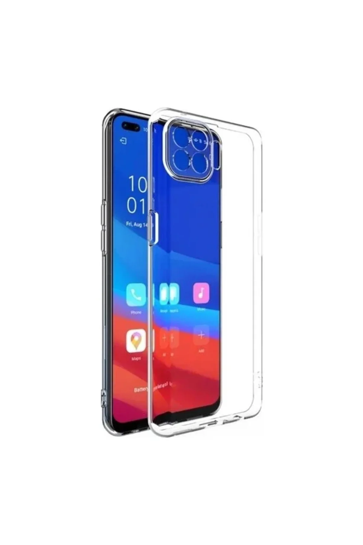 Oppo Reno 4 Lite 2.0 MM Korumalı Şeffaf Silikon Kılıf