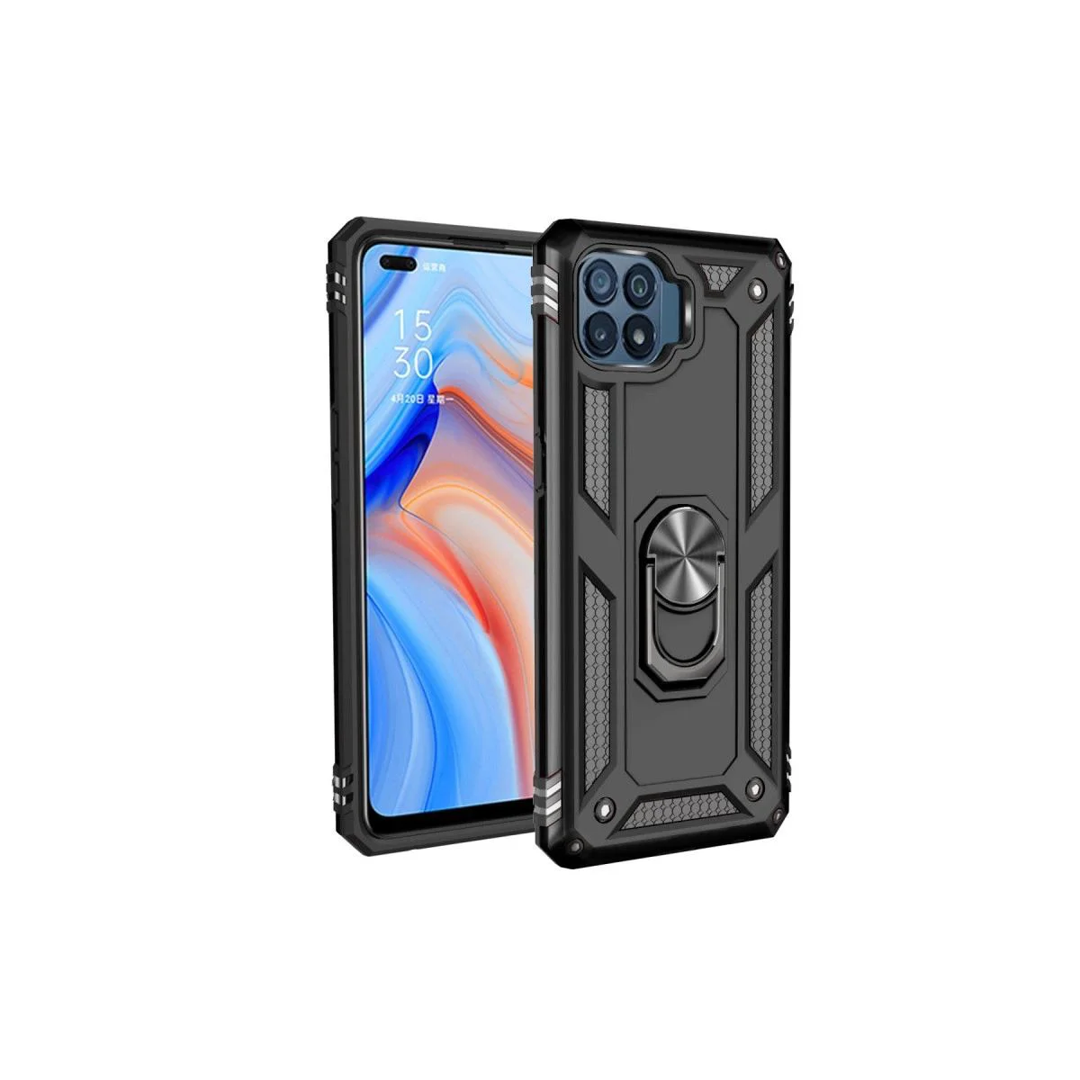 Oppo Reno 4 Lite ile Uyumlu Sofya Yüzüklü Silikon Kılıf - Siyah Fiyatı, Yorumları ve Özellikleri