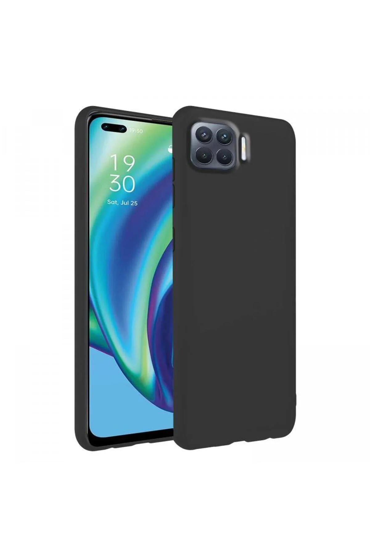 Oppo Reno 4 Lite İnce Mat Silikon Kılıf Siyah