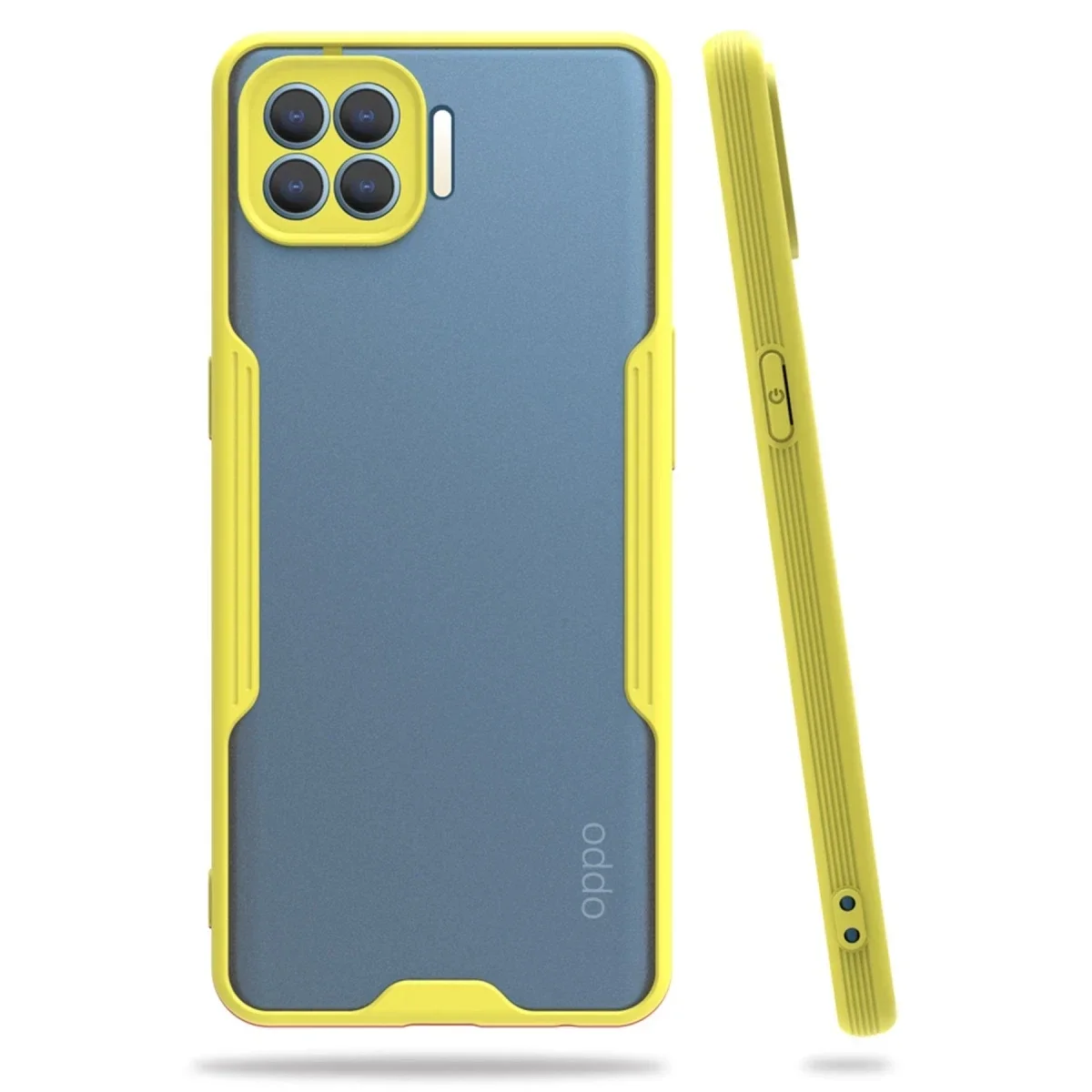 Oppo Reno 4 Lite Kılıf Platin Silikon - Sarı