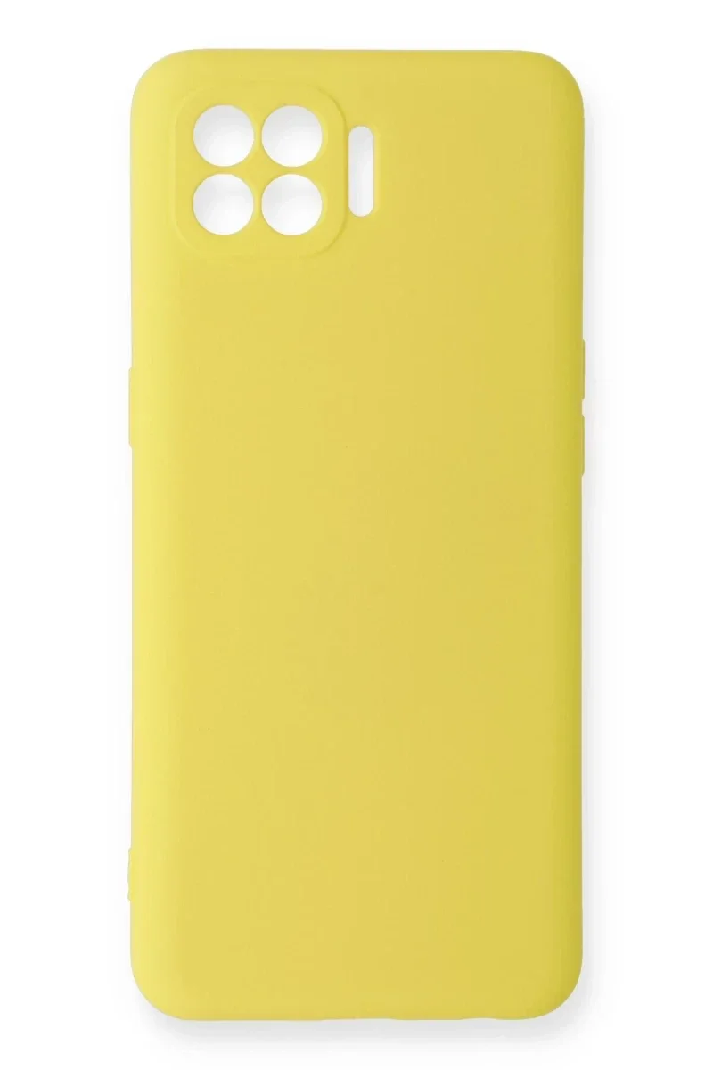 Oppo Reno 4 Lite Kılıf Nano içi Kadife Silikon - Sarı Oppo Reno 4 Lite Kılıf Nano içi Kadife Silikon - Sarı