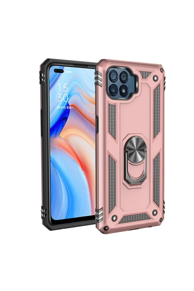 Oppo Reno 4 Lite Kılıf Sofya Yüzüklü Silikon Kapak - Rose Fiyatı, Yorumları ve Özellikleri