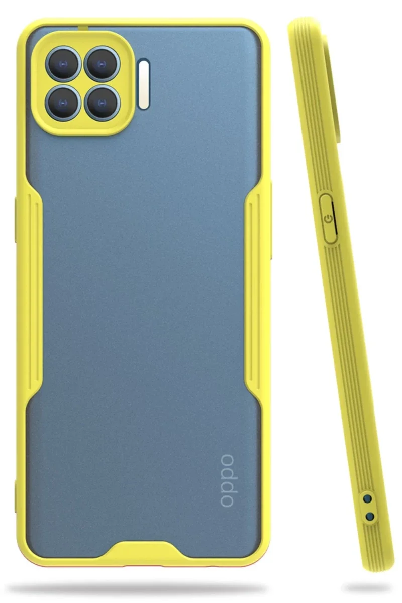 Oppo Reno 4 Lite Kılıf Platin Silikon - Sarı