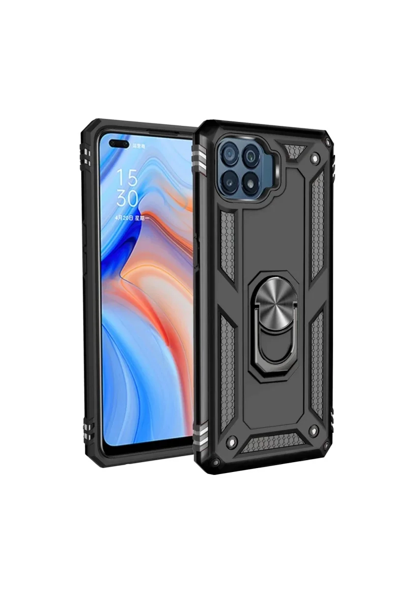 Oppo Reno 4 Lite Kılıf Sofya Yüzüklü Silikon Kapak - Siyah Fiyatı, Yorumları ve Özellikleri