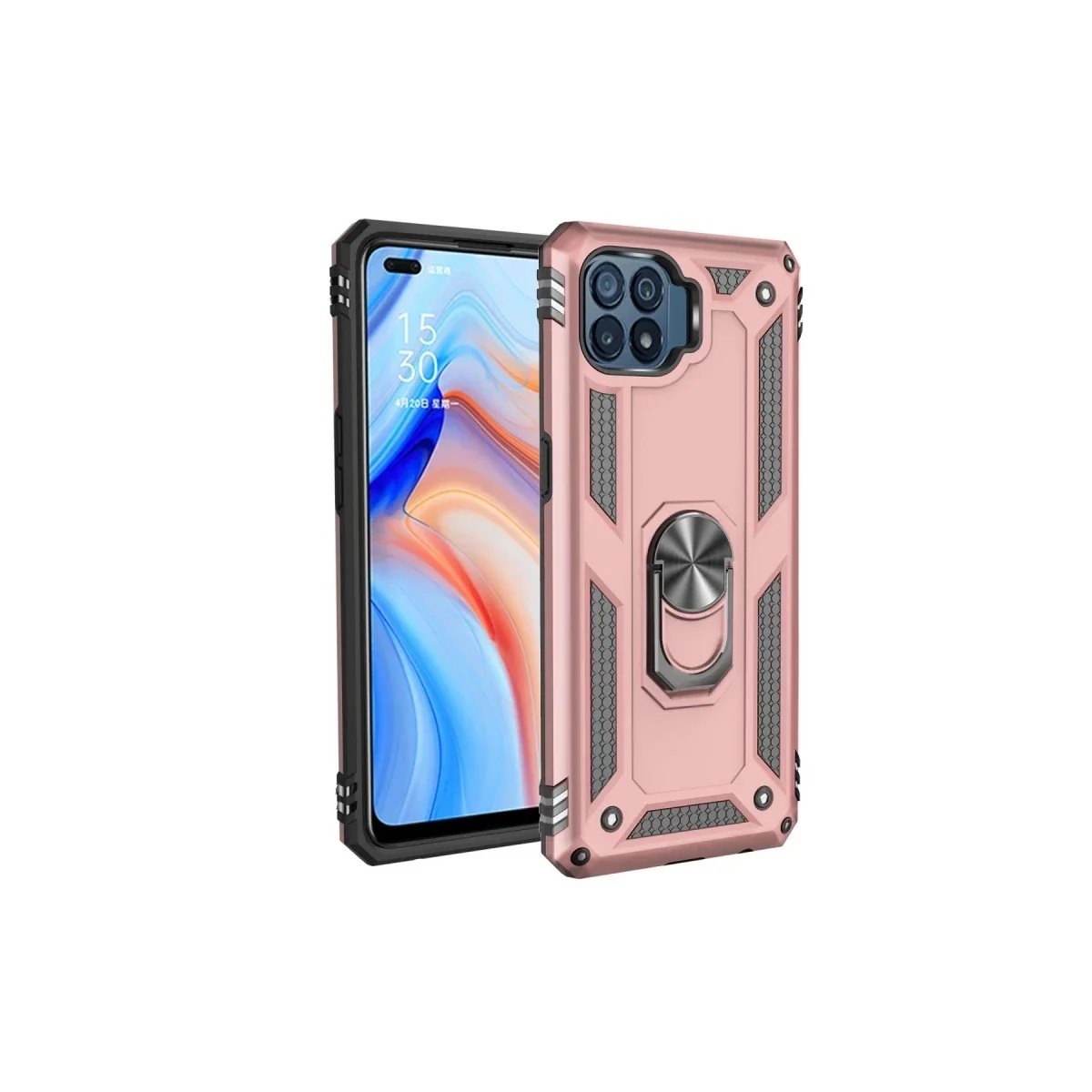 Oppo Reno 4 Lite Kılıf Sofya Yüzüklü Silikon Kapak - Rose Fiyatı, Yorumları ve Özellikleri