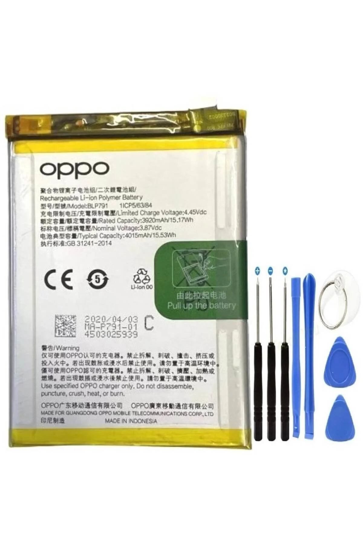 Oppo Reno 4 Pil Batarya + Tamir Seti Blp791