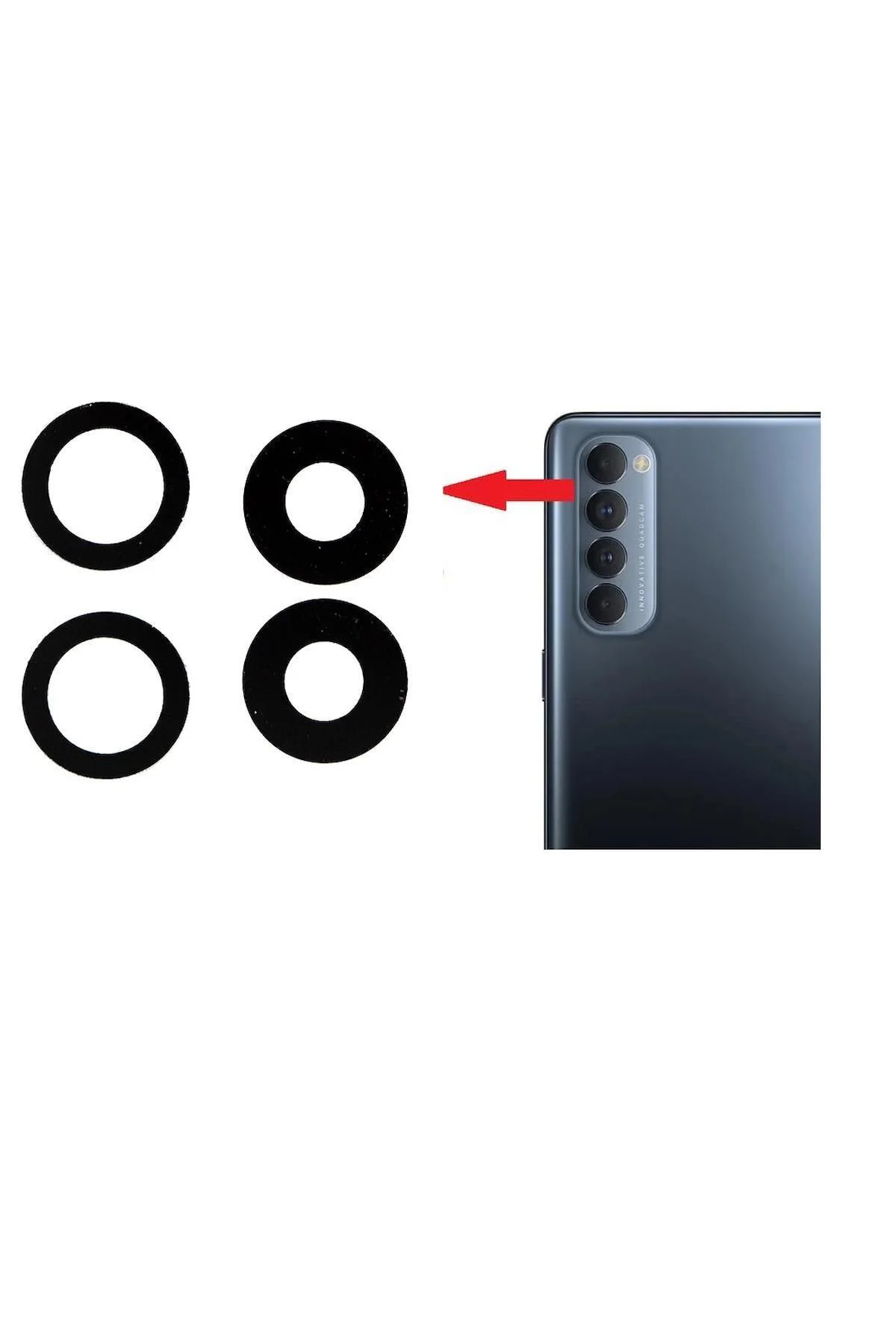 Oppo Reno 4 Pro İle Uyumlu Kamera Camı