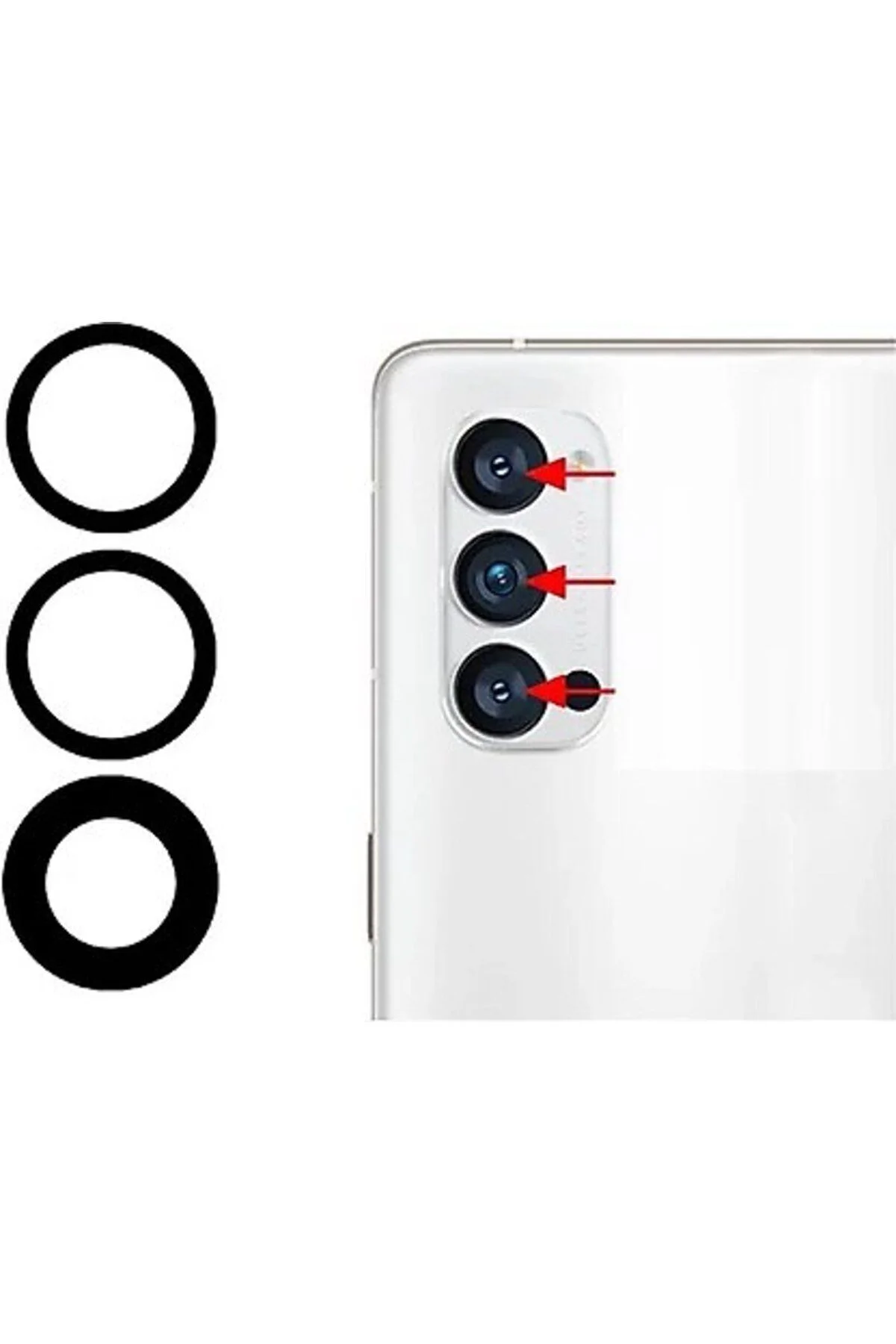 Oppo Reno 4 Uyumlu Kamera Camı