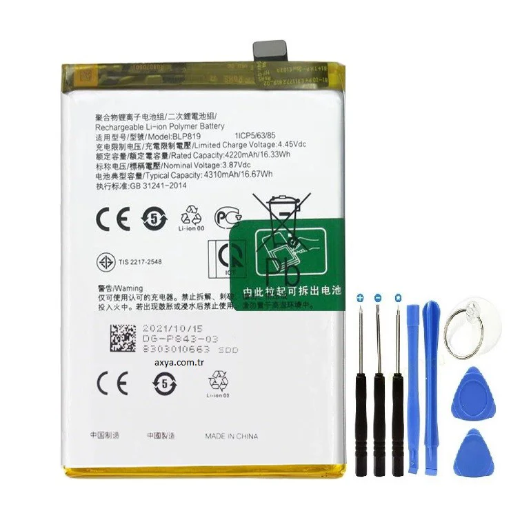 Oppo Reno 5 4g/reno5z/reno 5 4g Pil Batarya Blp819