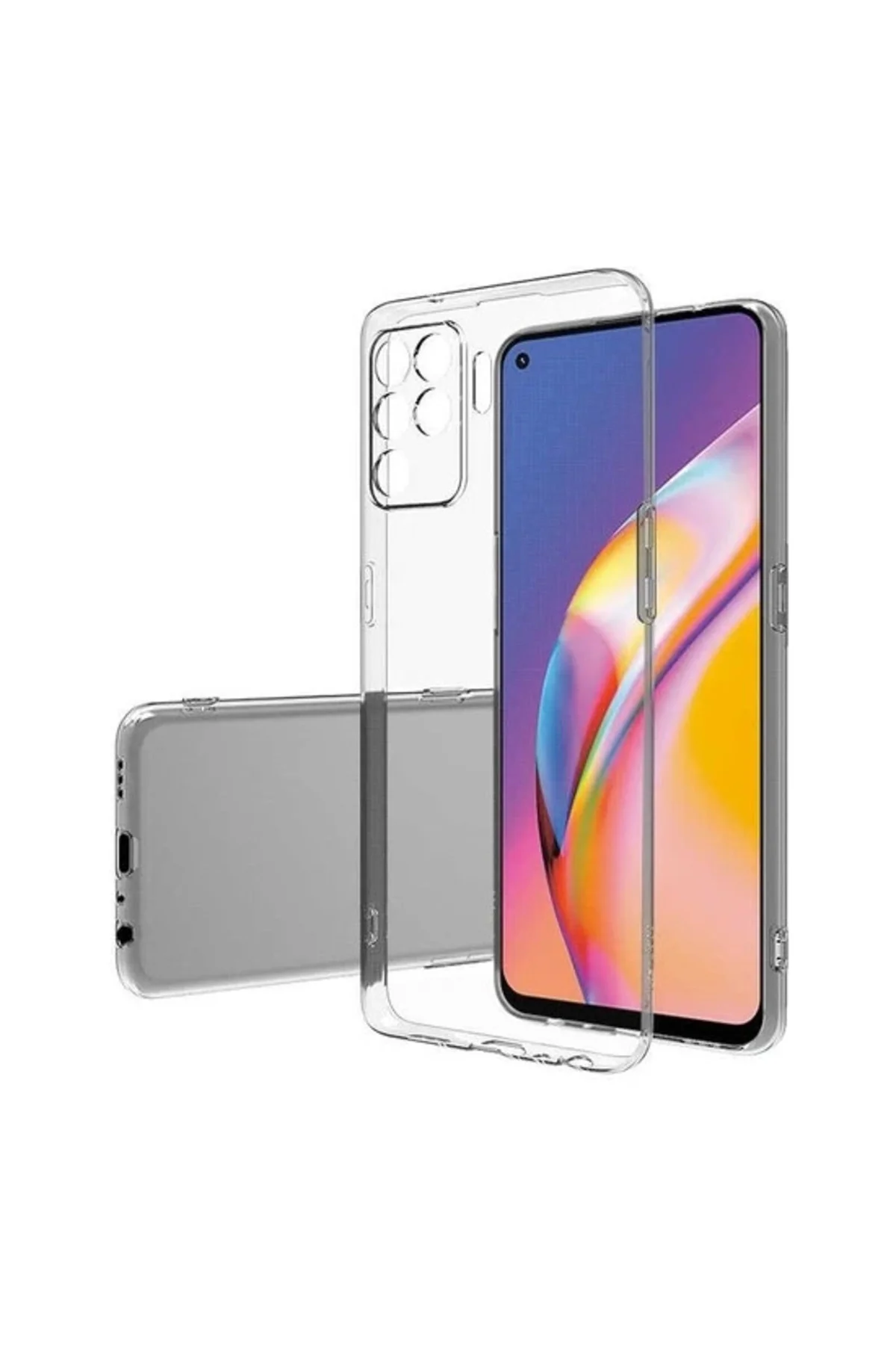 Oppo Reno 5 Lite 2.0 MM Korumalı Şeffaf Silikon Kılıf