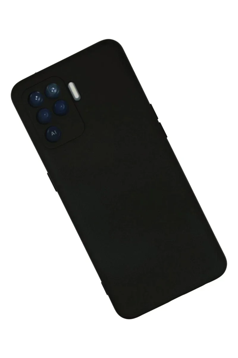 Oppo Reno 5 Lite Kılıf Nano içi Kadife Silikon - Siyah Oppo Reno 5 Lite Kılıf Nano içi Kadife Silikon - Siyah
