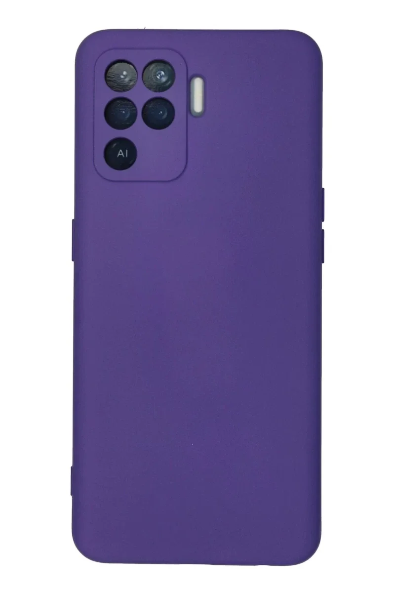 Oppo Reno 5 Lite Kılıf Nano içi Kadife Silikon - Mor