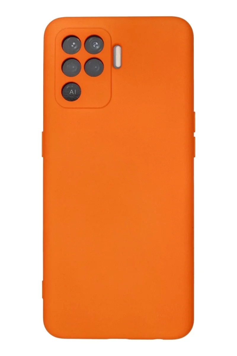 Oppo Reno 5 Lite Kılıf Nano içi Kadife Silikon - Turuncu Oppo Reno 5 Lite Kılıf Nano içi Kadife Silikon - Turuncu
