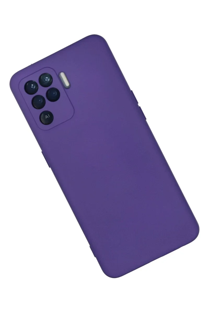 Oppo Reno 5 Lite Kılıf Nano içi Kadife Silikon - Mor