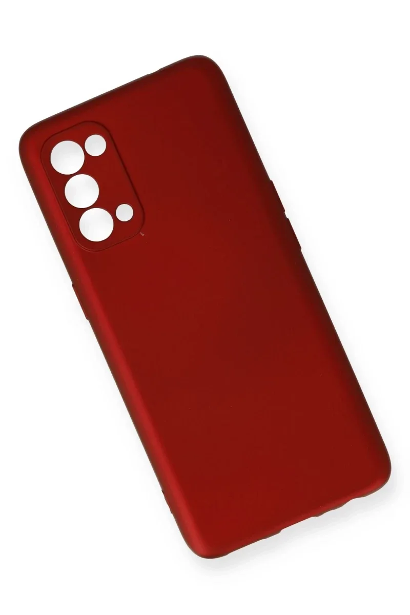 Oppo Reno 5 Pro Kılıf First Silikon - Bordo Oppo Reno 5 Pro Kılıf First Silikon - Bordo