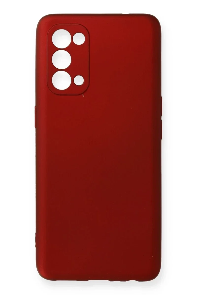 Oppo Reno 5 Pro Kılıf First Silikon - Bordo Oppo Reno 5 Pro Kılıf First Silikon - Bordo