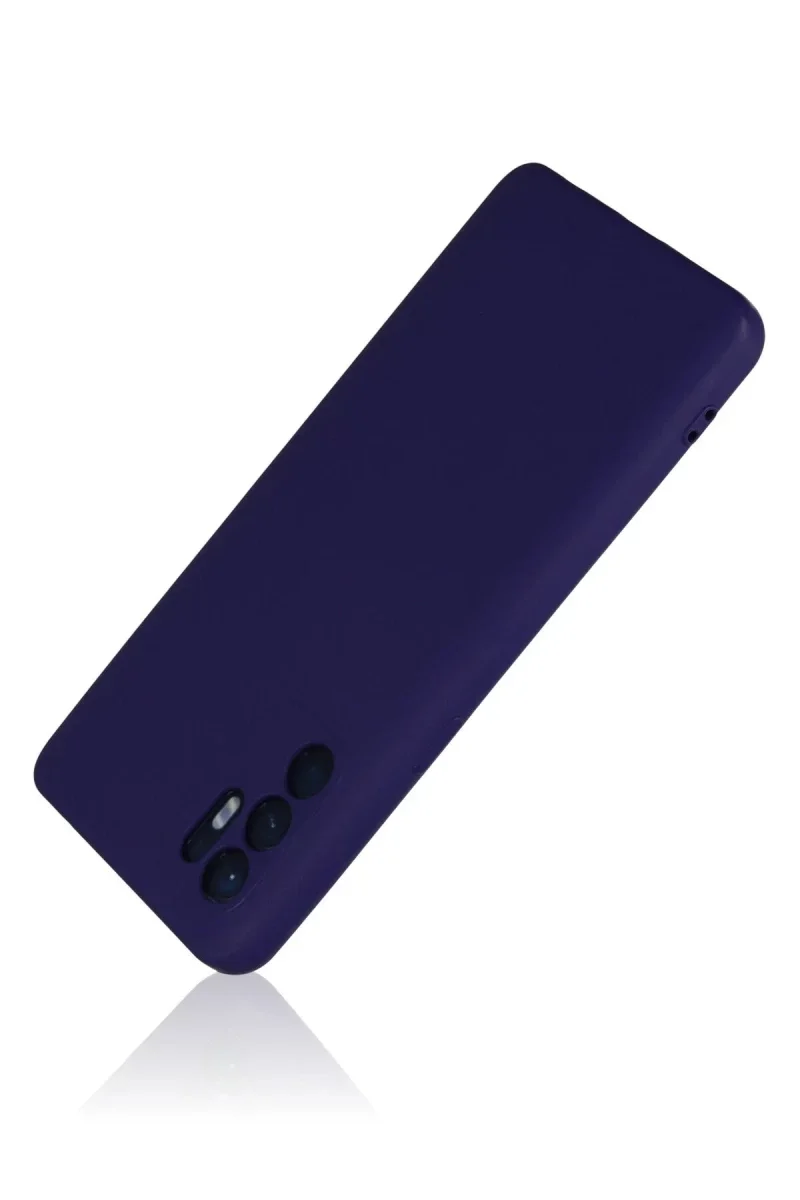 Oppo Reno 6 Kılıf Nano içi Kadife Silikon - Mor Oppo Reno 6 Kılıf Nano içi Kadife Silikon - Mor