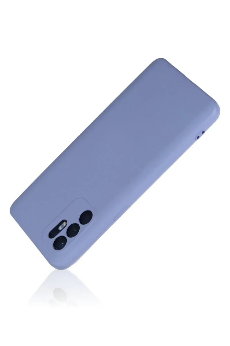 Oppo Reno 6 Kılıf Nano içi Kadife Silikon - Lila Oppo Reno 6 Kılıf Nano içi Kadife Silikon - Lila