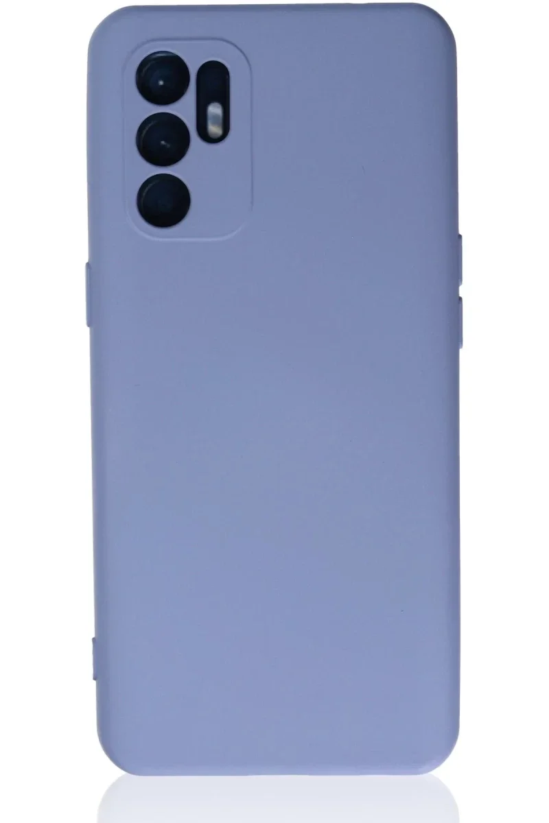 Oppo Reno 6 Kılıf Nano içi Kadife Silikon - Lila Oppo Reno 6 Kılıf Nano içi Kadife Silikon - Lila