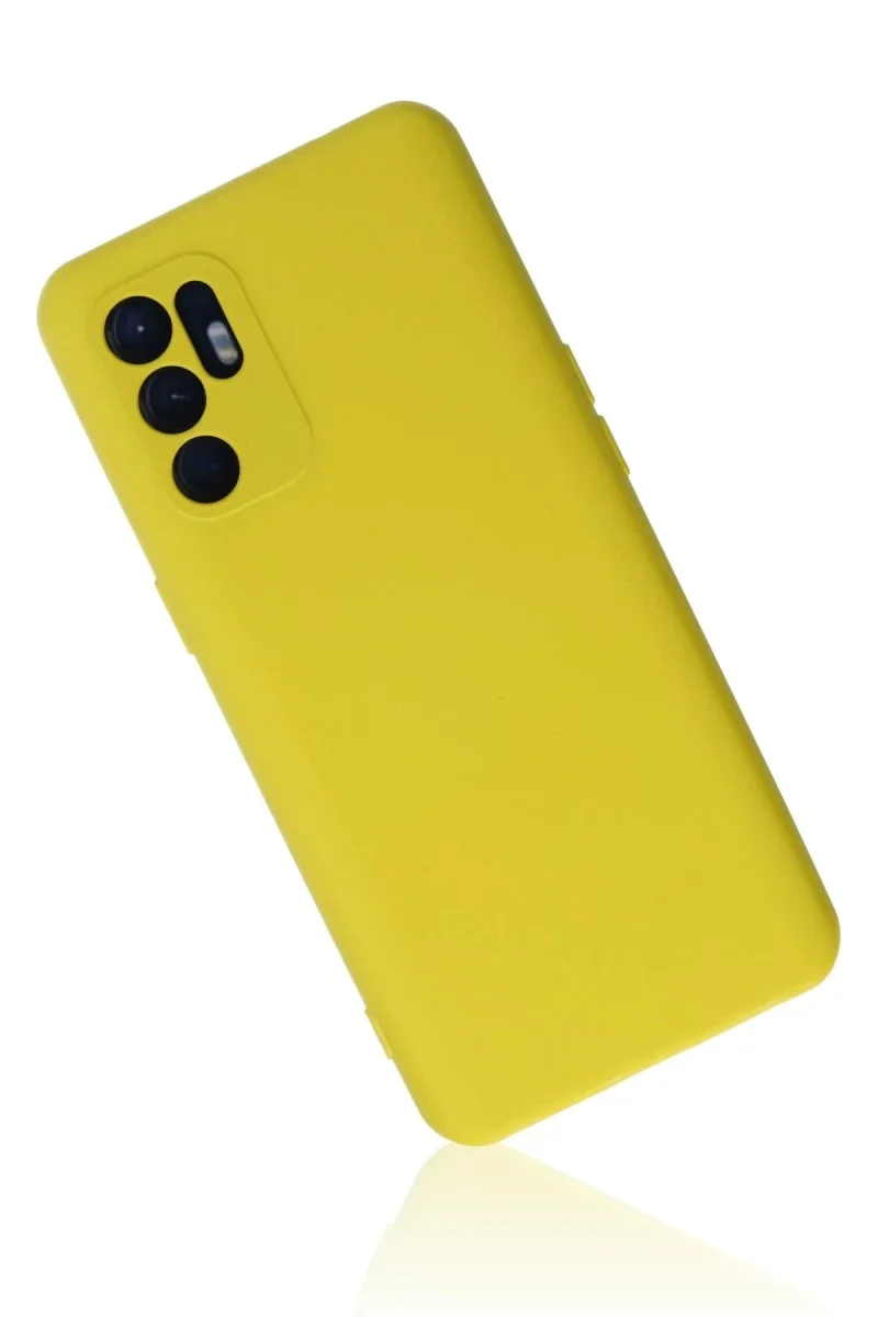 Oppo Reno 6 Kılıf Nano içi Kadife Silikon - Sarı1 Oppo Reno 6 Kılıf Nano içi Kadife Silikon - Sarı1